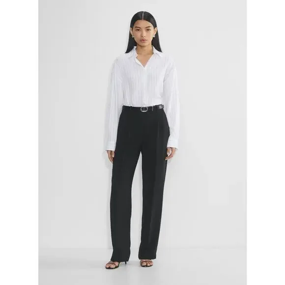 Aritzia Wilfred Effortless Pants Crepette Black - Picture 2 of 11